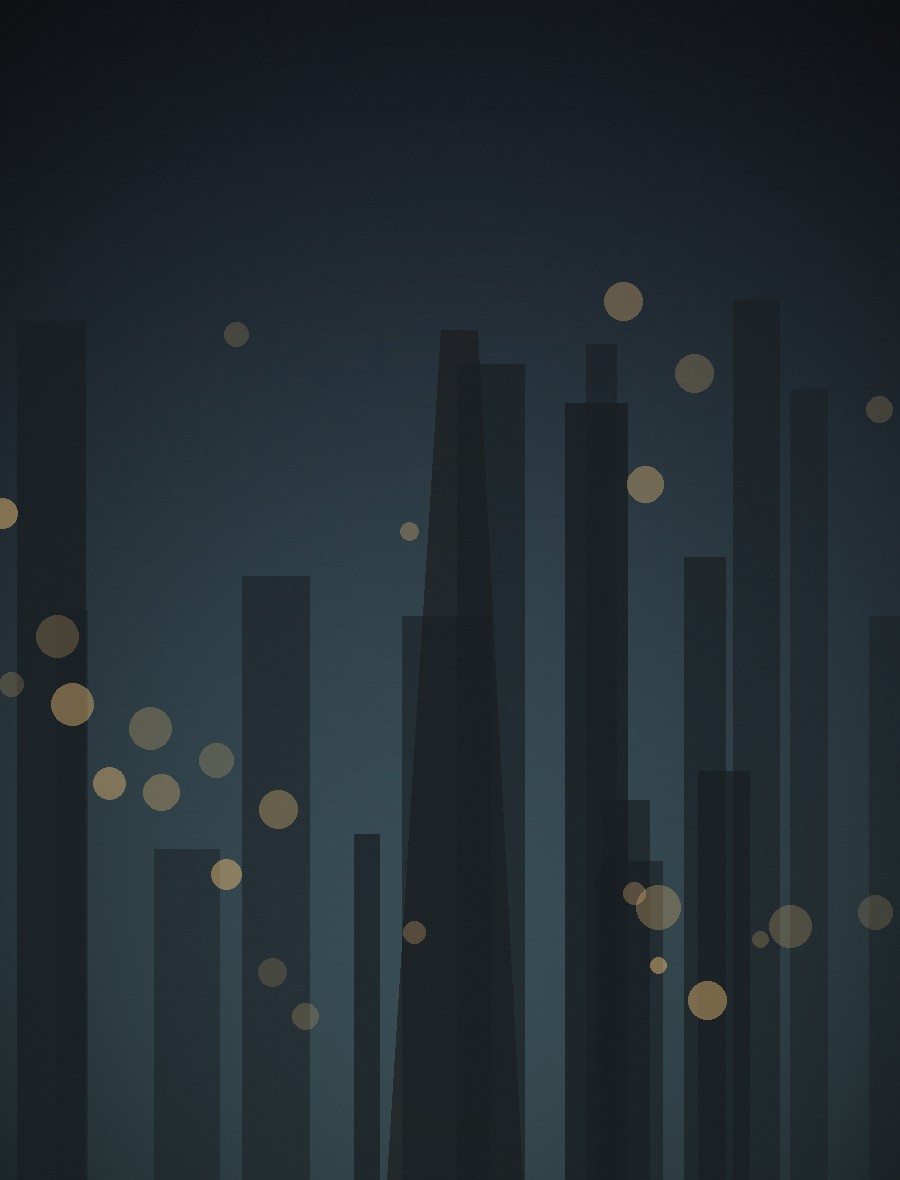 夜色城市与散景灯光