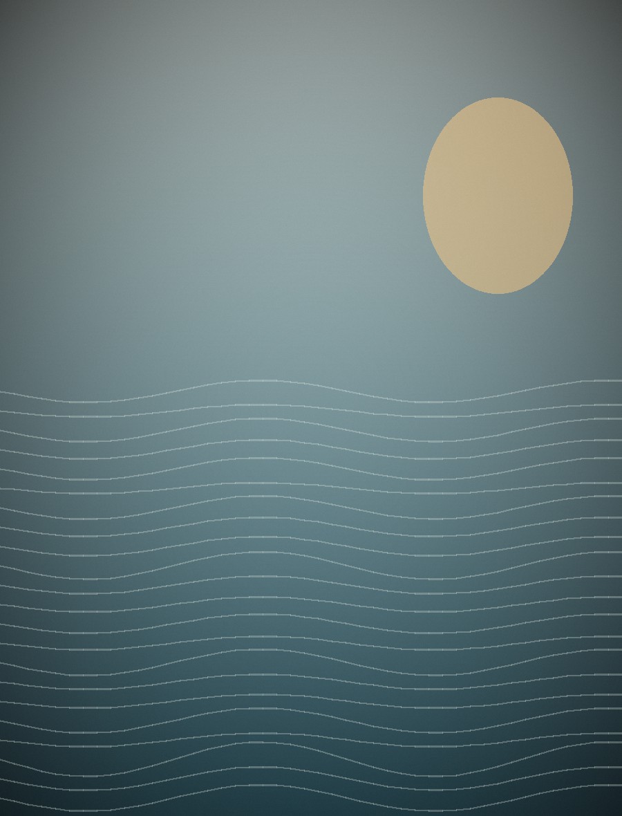 海面与柔和日光